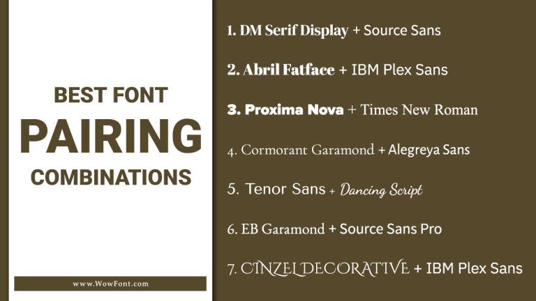 Best Font Pairing Combinations