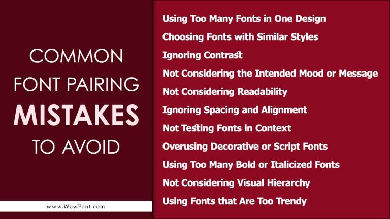 Common Font Pairing Mistakes to Avoid