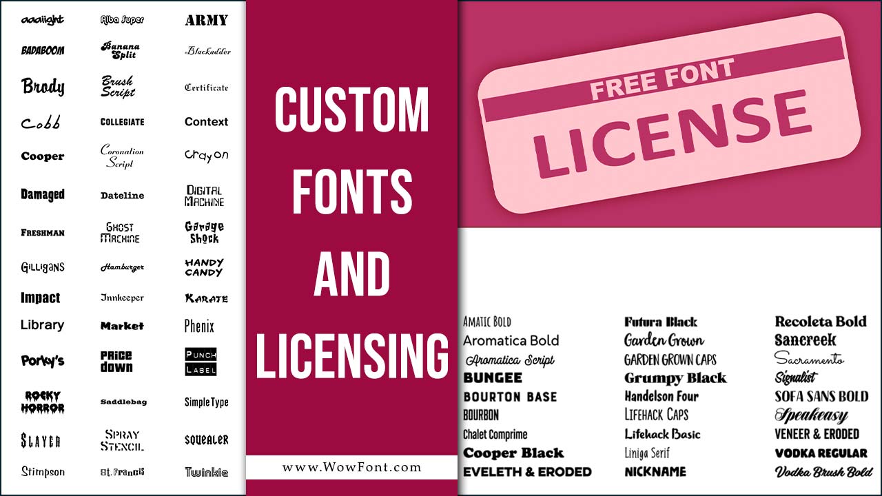 Custom Fonts and Licensing