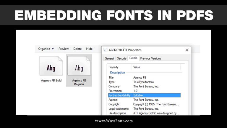 Embedding Fonts in PDFs