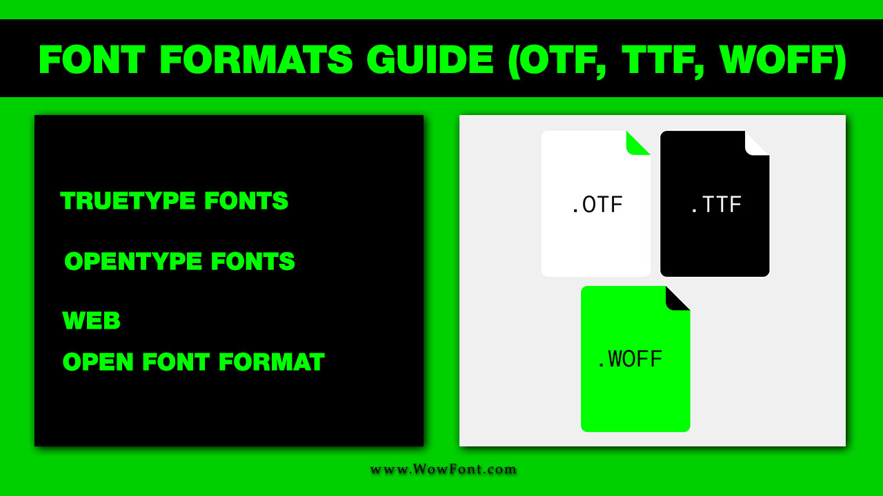 Font Formats Guide (OTF, TTF, WOFF)