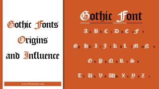 Gothic Fonts Origins And Influence: A Journey Through History