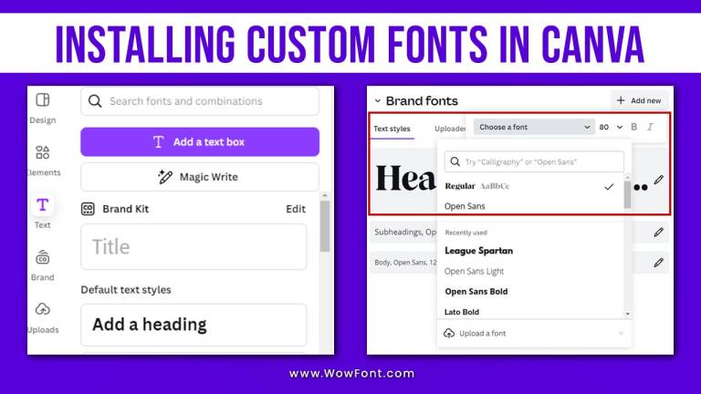 Installing Custom Fonts In Canva