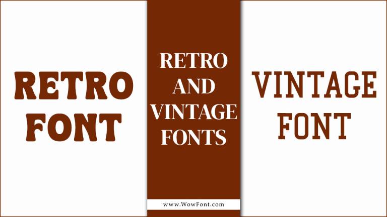 Retro and Vintage Fonts