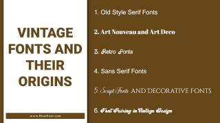 Vintage Fonts And Their Origins