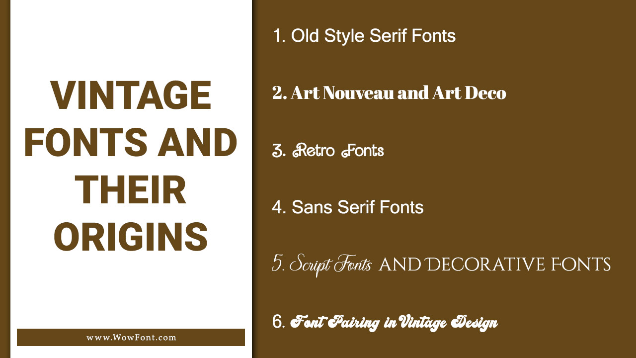 Vintage Fonts and Their Origins