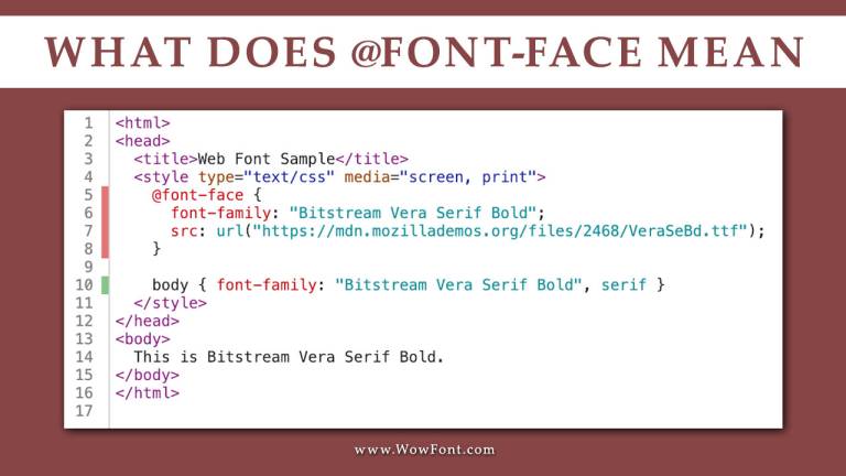 What Does @font-face Mean