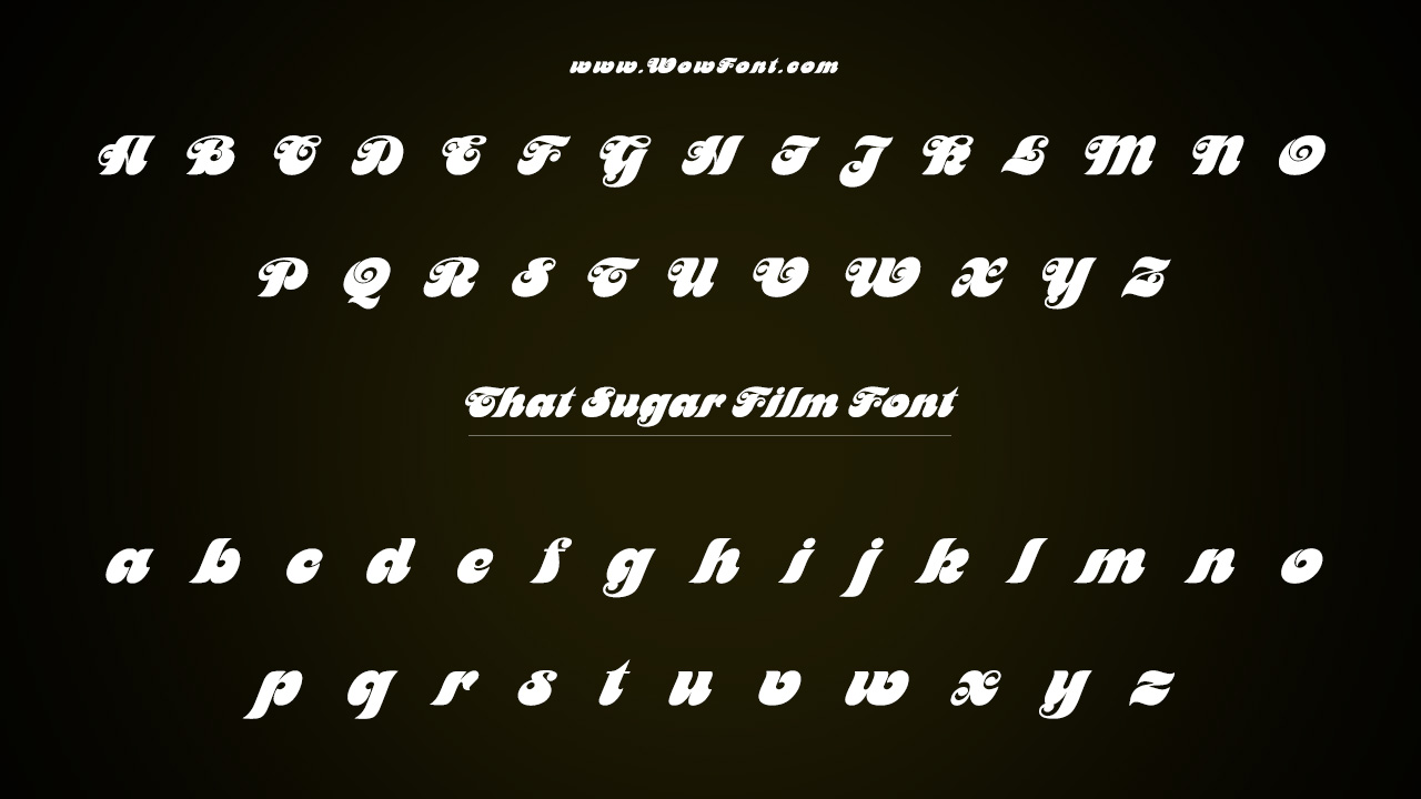 Exploring The Font Used In That Sugar Film