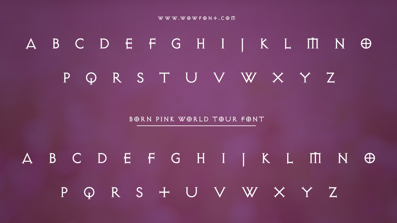 Fonts Used In Born Pink World Tour