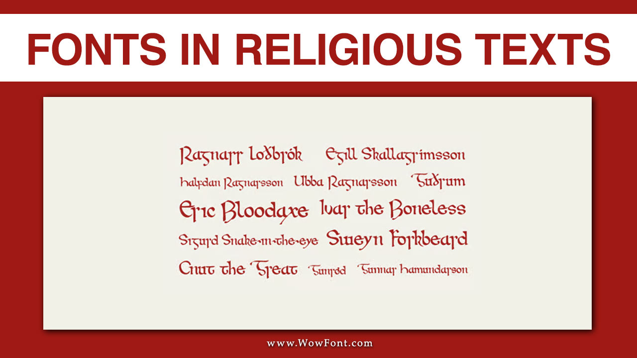 Fonts In Religious Texts