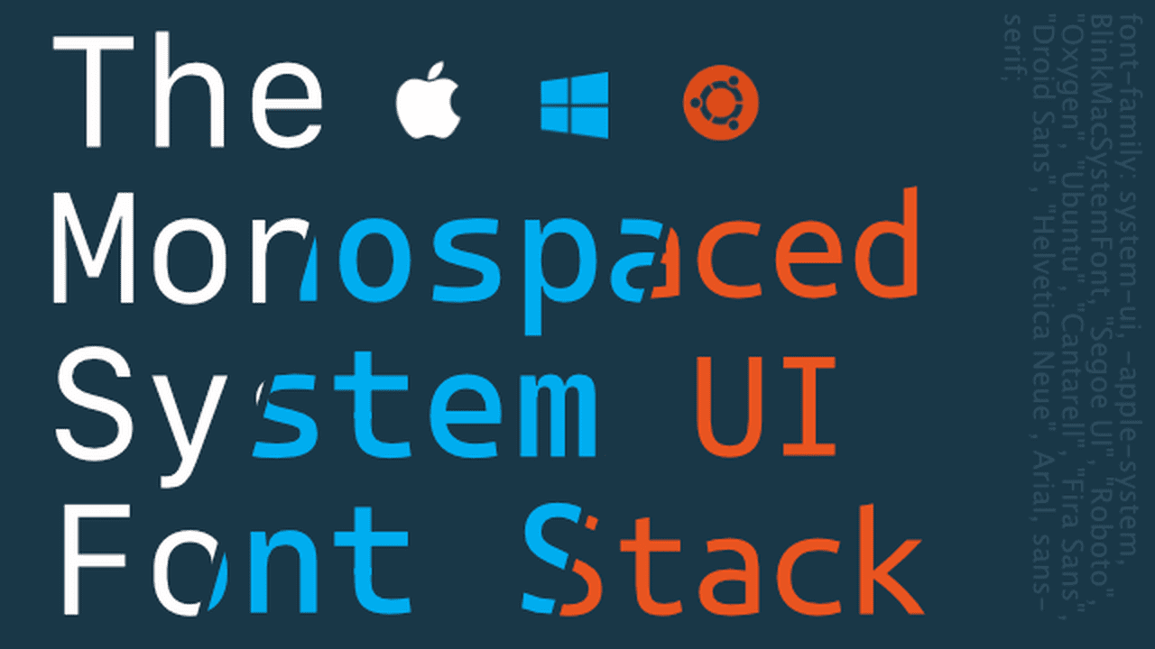 Monospaced And Monotype Fonts