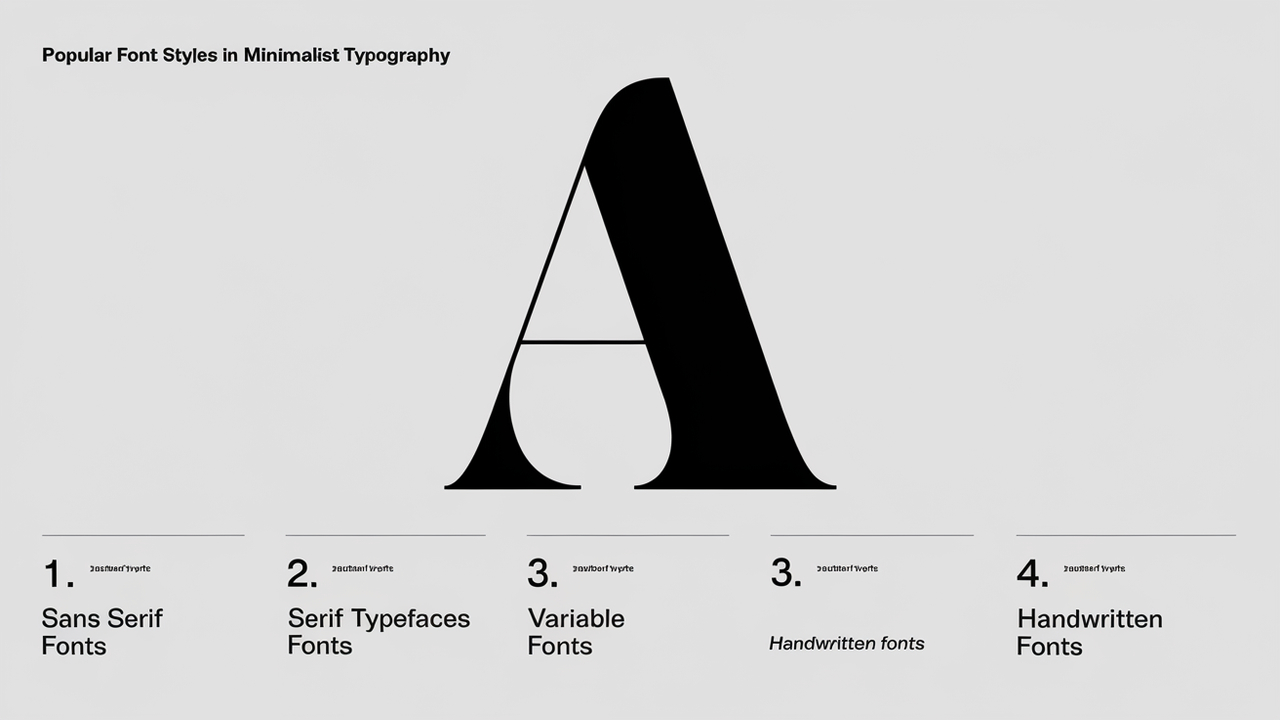 Popular Font Styles In Minimalist Typography