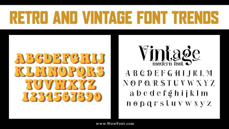 Retro And Vintage Font Trends