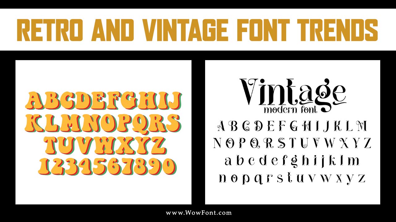 Retro And Vintage Font Trends