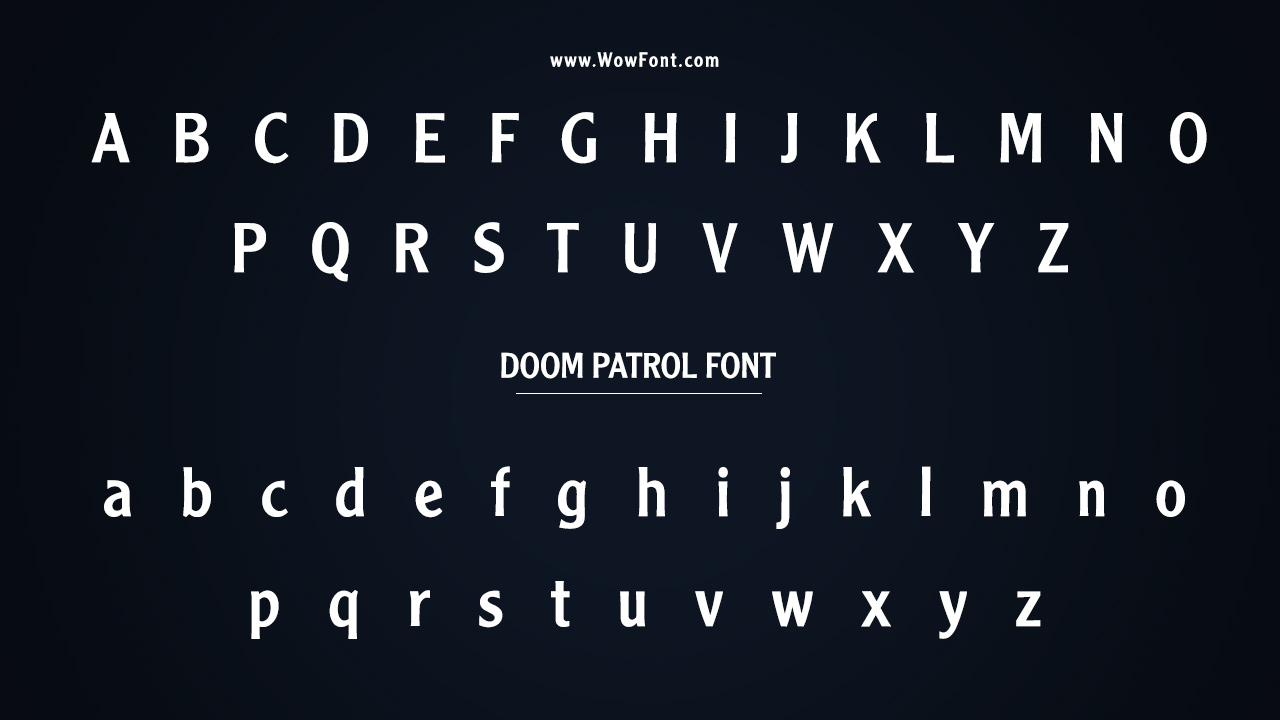 The Marvel Comics' Doom Patrol Font