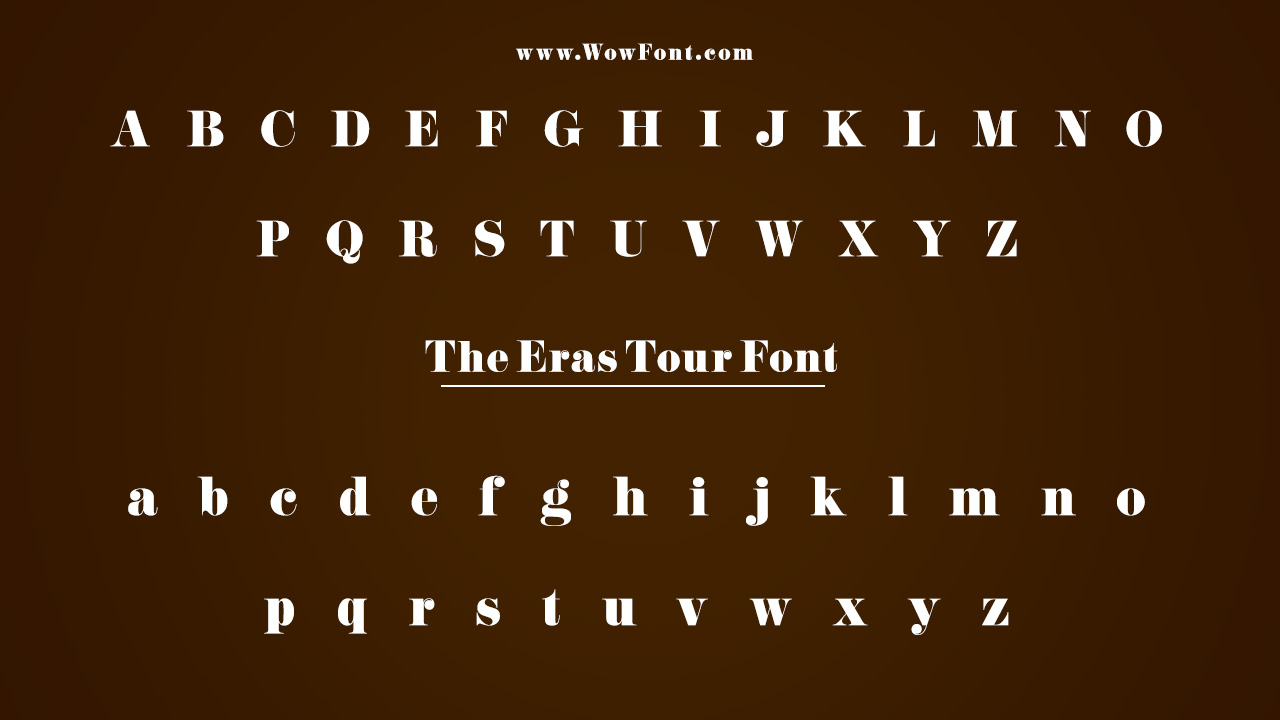 What Is The Eras Tour Font