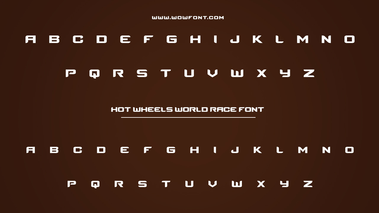 Hot Wheels World Race Font Family And Style